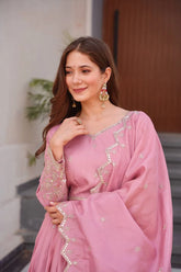 Blush Pink Embroidered Gown