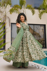 Super Comfortable Cotton Gown with Dupatta