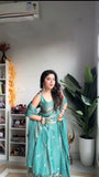 Aqua Grace - The Serene Teal Silk Gown