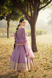 Roman Silk Embroidery Sequin Gown with Dupatta