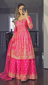 Trendy Sharara Top-Palazzo With Dupatta