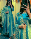 Candy Crush Silk Gown with Intricate Embroidery Sequin