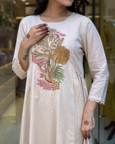 Timeless Cream – Elegant Embroidery Suit Set