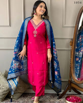 Traditional Viscose Chanderi Suit