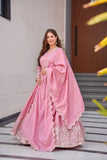 Blush Pink Embroidered Gown