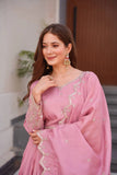 Blush Pink Embroidered Gown
