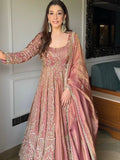 Royal Pink Crunchy Silk 3-Piece Suit with Sequin Embroidery – Wedding & Party Wear Set