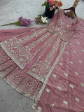 Royal Pink Crunchy Silk 3-Piece Suit with Sequin Embroidery – Wedding & Party Wear Set