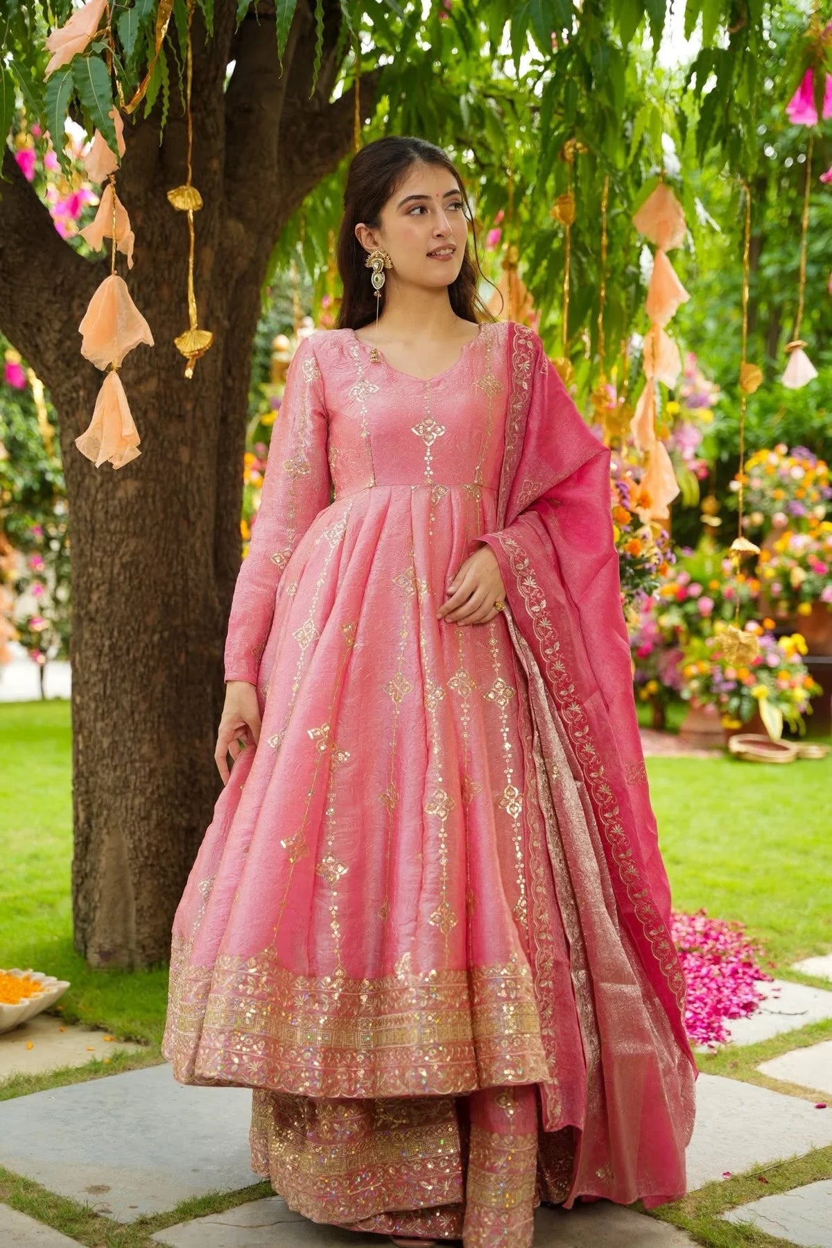 Classic Crunchy Silk Suit Set