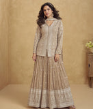 Jhansi Royale – Luxe Georgette Sharara Ensemble