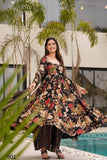 Anarkali Heavy Mal Cotton Multi Color Set With Dupatta
