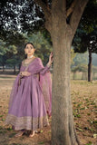 Roman Silk Embroidery Sequin Gown with Dupatta