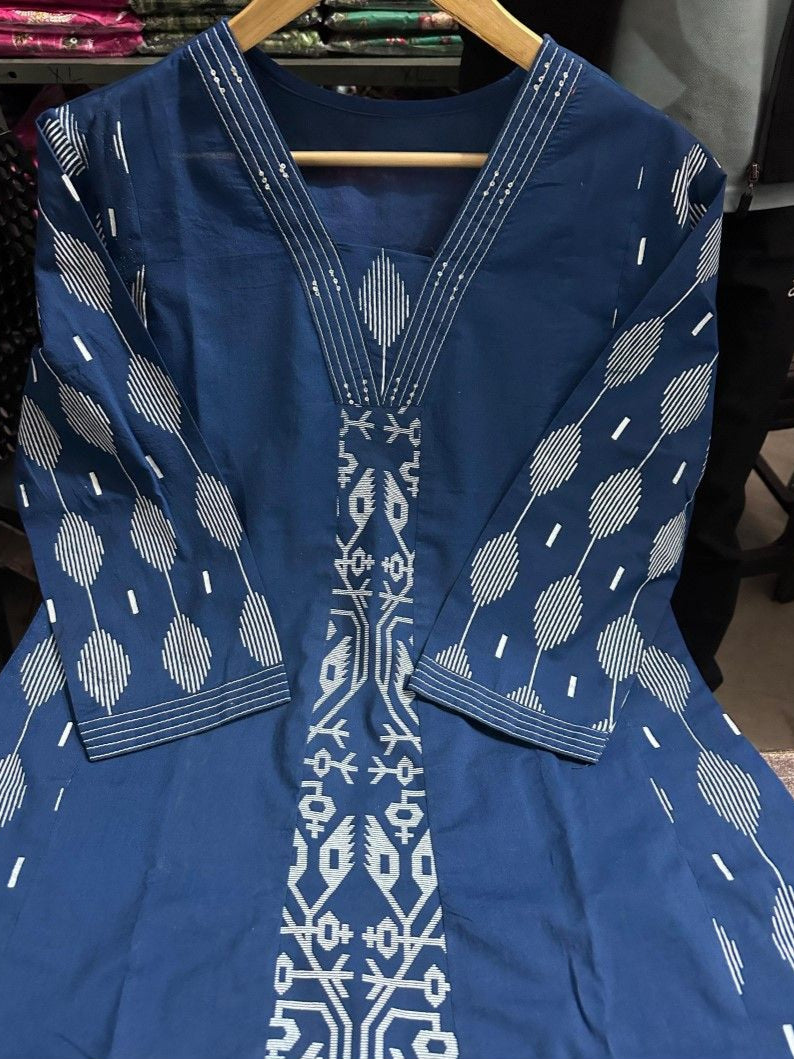 Trendy Cotton Blend Kurta Pant Dupatta Set