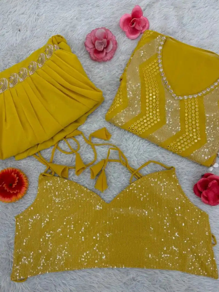 Designer Heavy Embroidery Sequence Work Kaftan