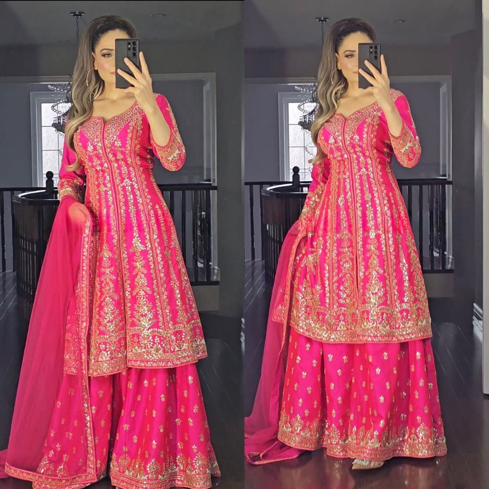 Trendy Sharara Top-Palazzo With Dupatta