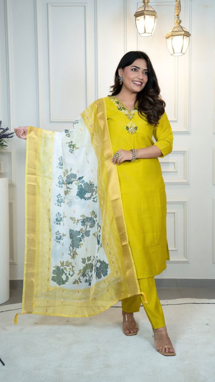 Premium Roman Silk Suit