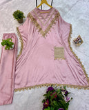 Devsena Satin Kaftan - Pink