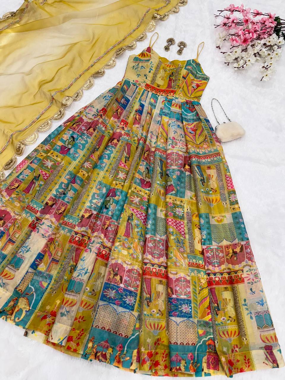 Anarkali Organza Gown Set