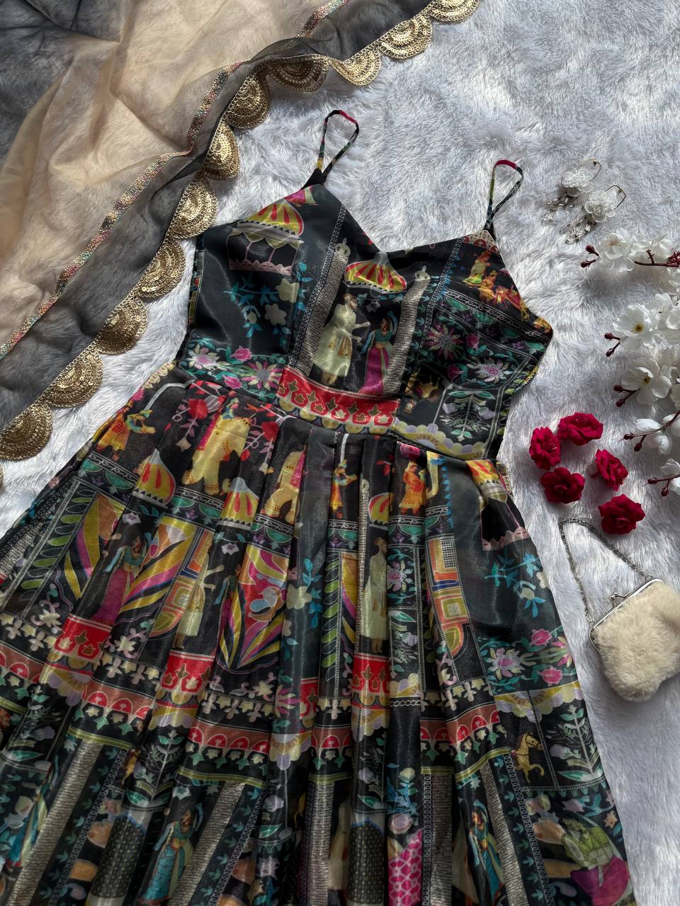 Anarkali Organza Gown Set