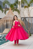 Pure Romansilk Chanderi Full Flair Anarkali with Dupatta – Festive & Wedding Ready Set