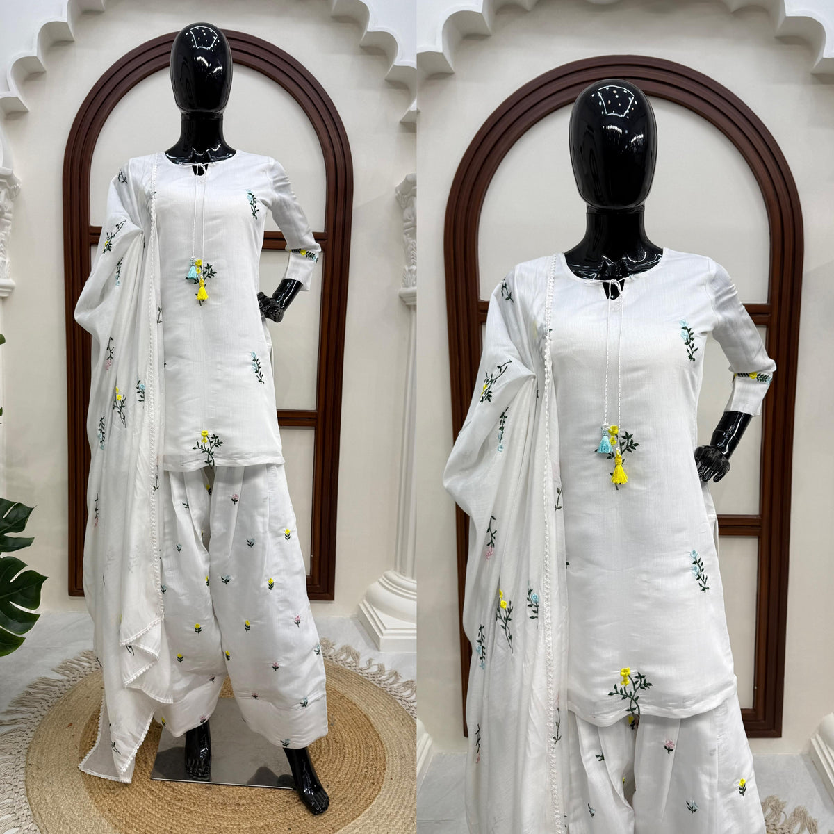 Grace in Every Thread – Premium Mull Chanderi Kurta Farshi Set