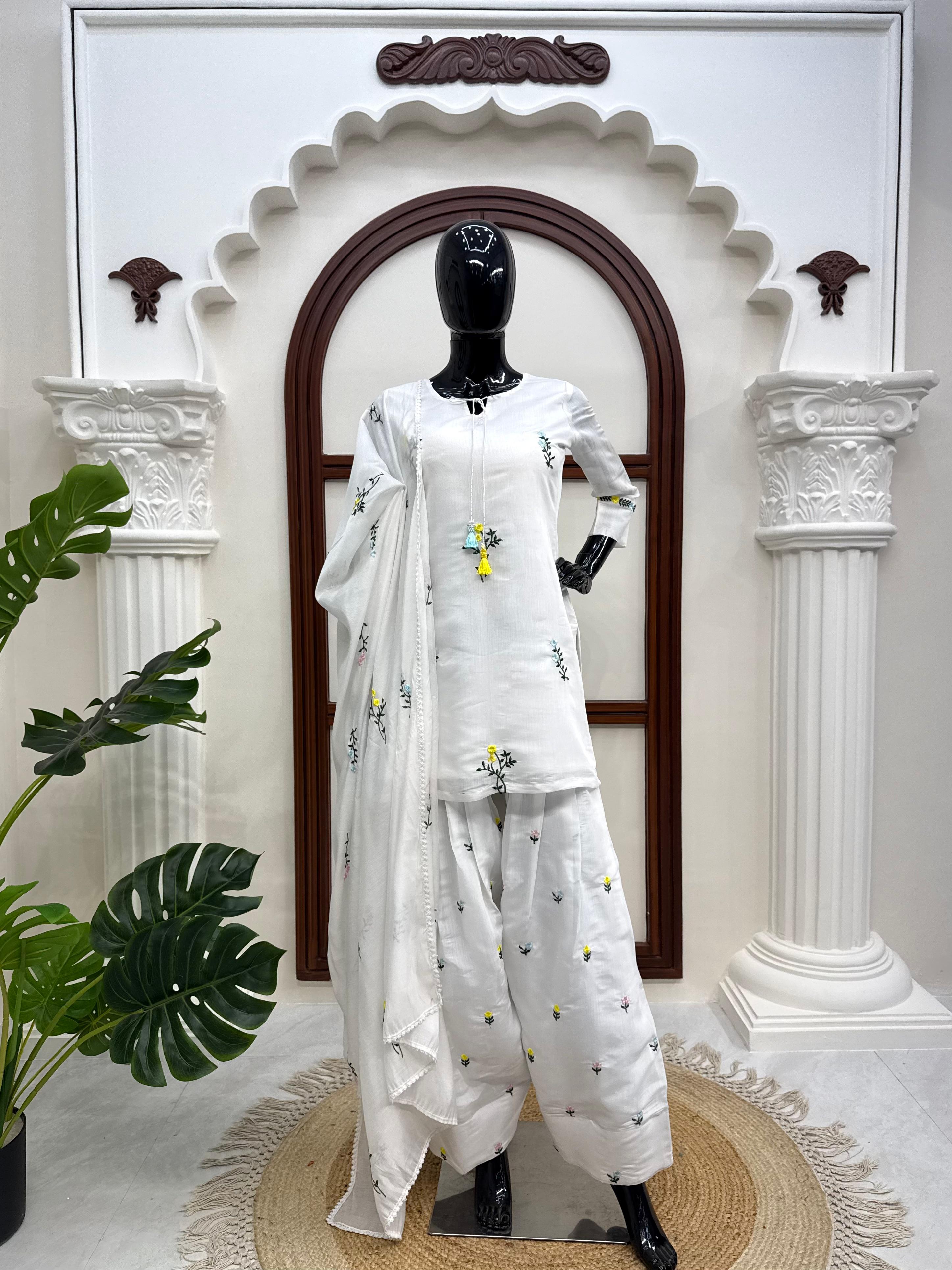 Grace in Every Thread – Premium Mull Chanderi Kurta Farshi Set