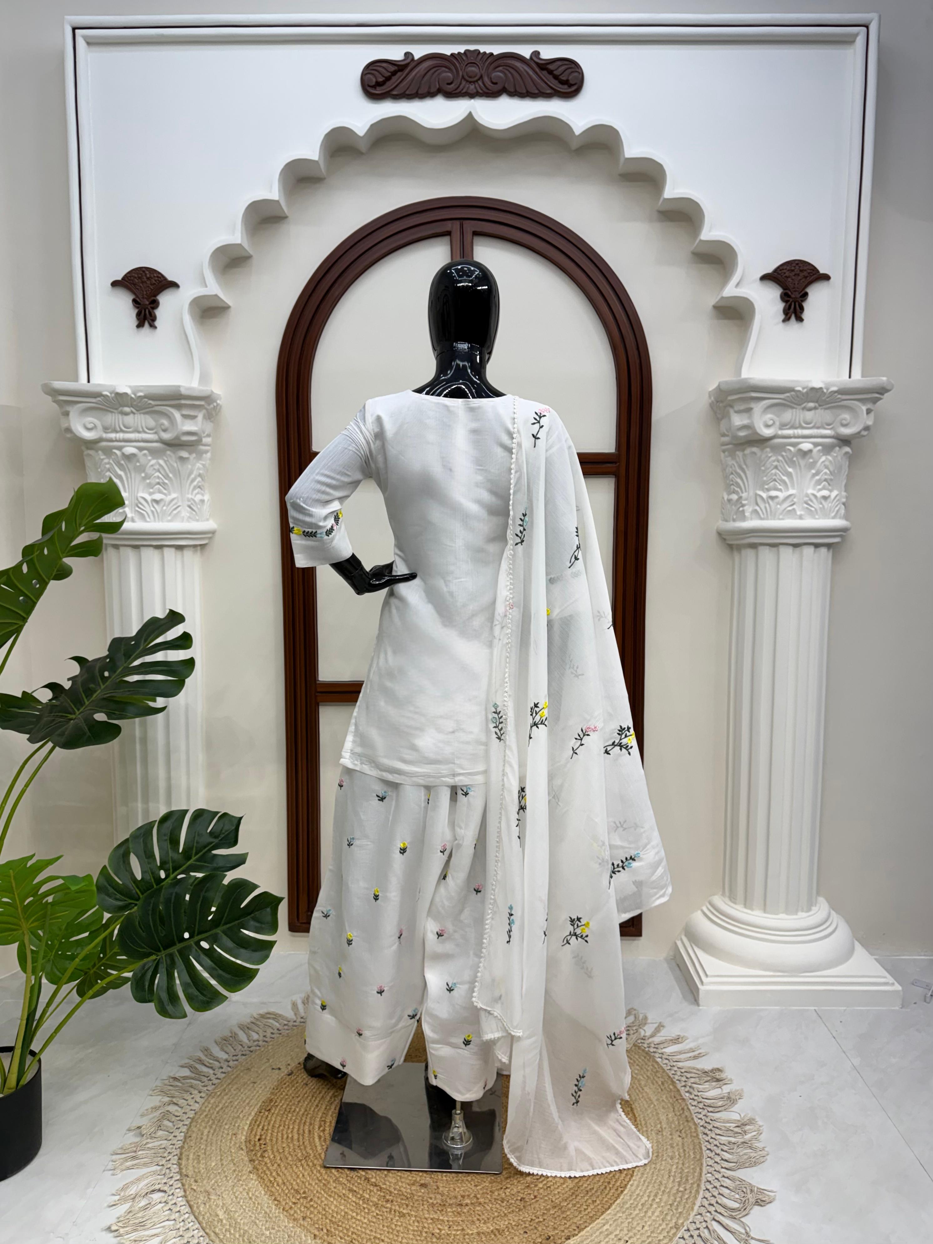 Grace in Every Thread – Premium Mull Chanderi Kurta Farshi Set