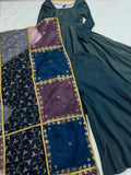 Festive Wear Anarkali Suit in Roman Silk Sequin
