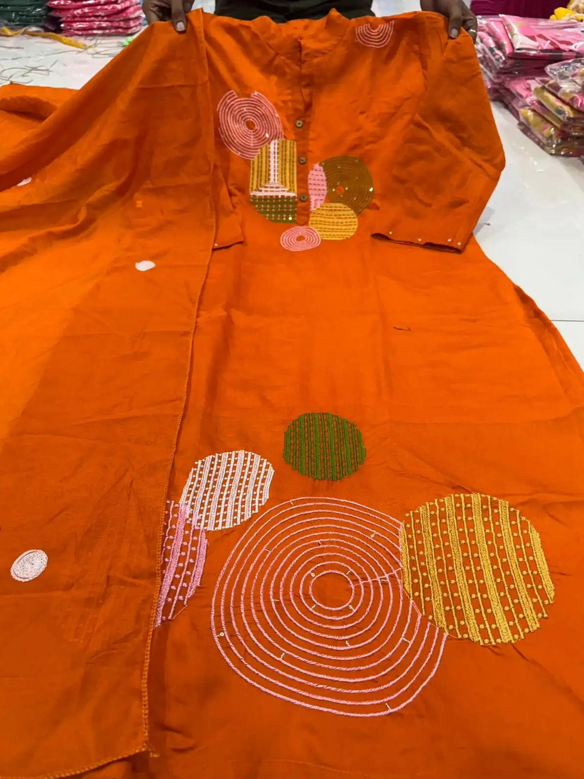 Stylist Mal Cotton Suit - Orange