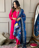 Traditional Viscose Chanderi Suit