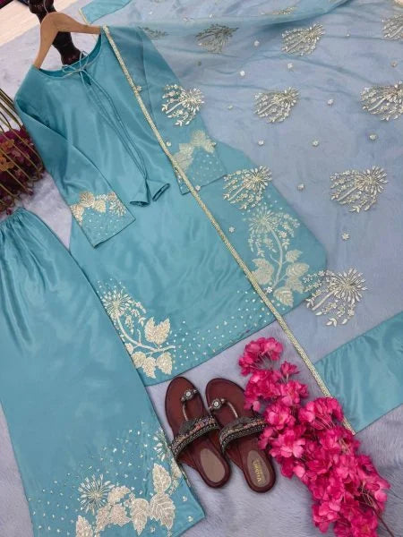 Azure Grace Palazzo Set