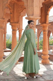 Trendy Vichitra Silk Suit Set with Dupatta